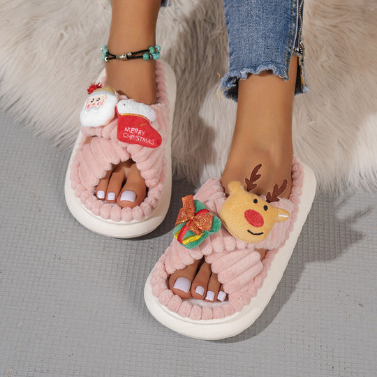 Weiche Weihnachtsplüschpantoffeln