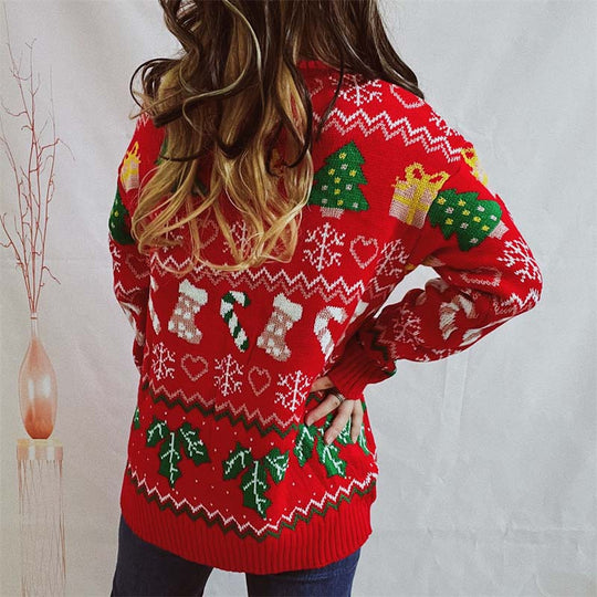 Lässiges Weihnachts-Strickpullover