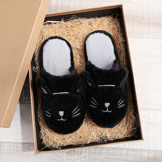 Flauschige Plüsch-Schuhen mit Cartoon-Katzen-Design
