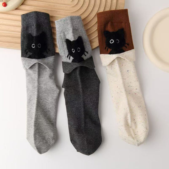 Kreative Katzenmuster-Socken