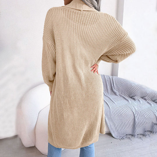 Lässiger Einfarbiger Cardigan