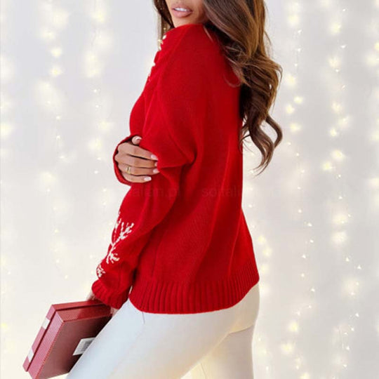 Lässiges Weihnachts-Jersey-Pull