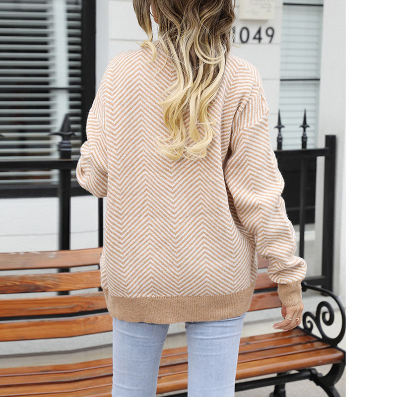 Lässiger gestreifter Cardigan