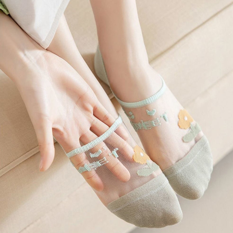 Atmungsaktive Blumensocken