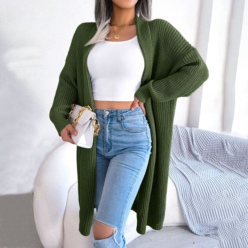 Lässiger Einfarbiger Cardigan