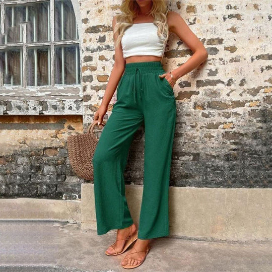 Lässige einfarbige Hose