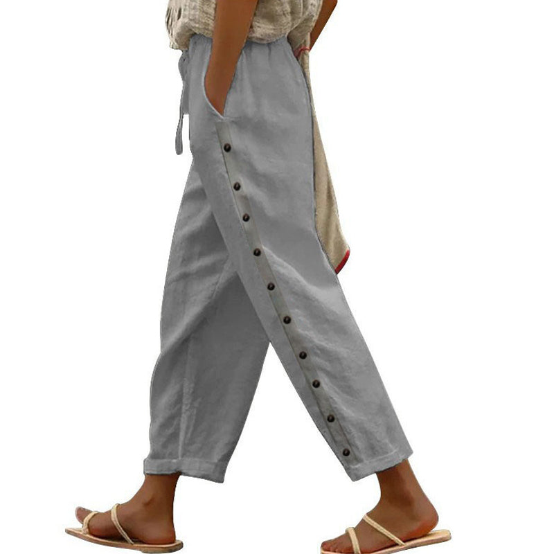 【Coton Et Lin】Bequeme Freizeithose