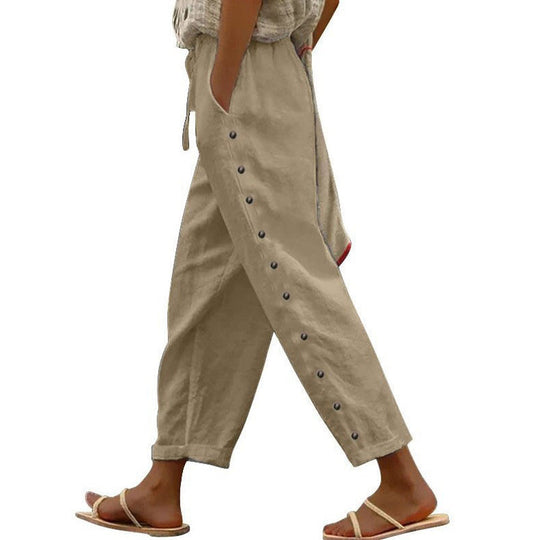 【Coton Et Lin】Bequeme Freizeithose