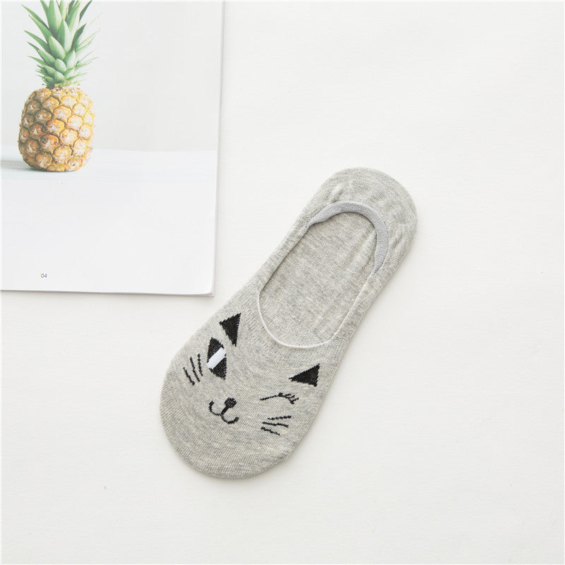 Lässige Socken mit Katzenmuster