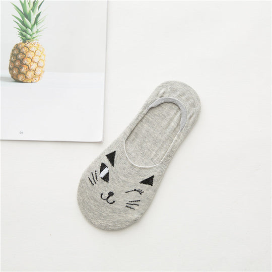 Lässige Socken mit Katzenmuster