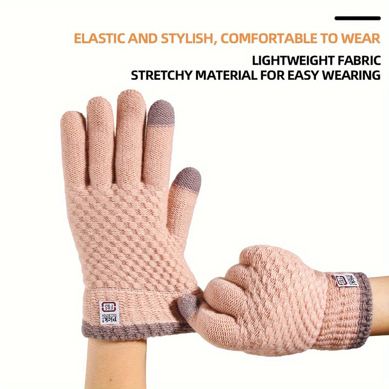 Warme gestrickte Handschuhe