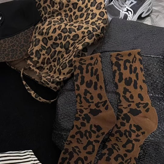 Vintage Leopardprint Socken