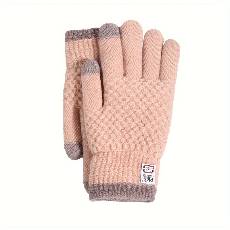 Warme gestrickte Handschuhe