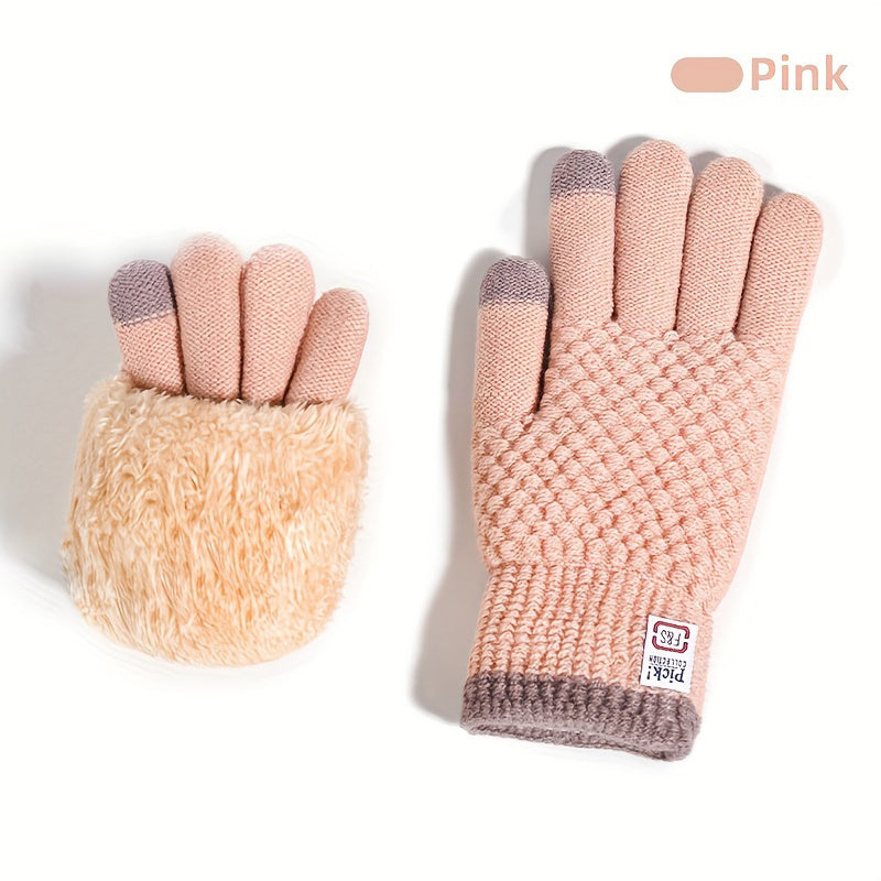 Warme gestrickte Handschuhe