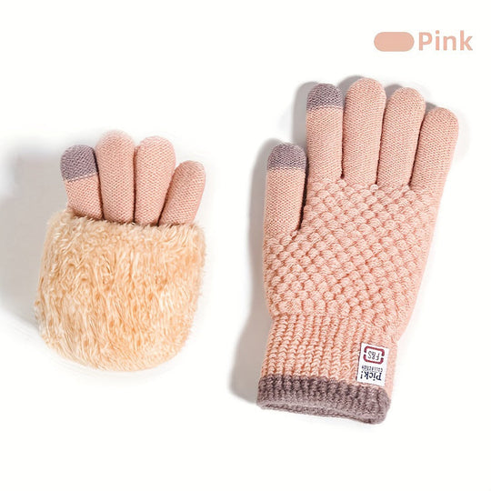 Warme gestrickte Handschuhe