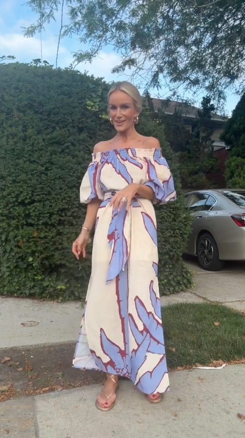 Bedrucktes Maxikleid