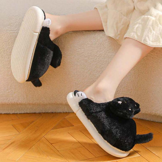 Plüsch-Slippers Tierisches Cartoon-Kätzchen