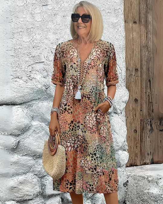 Isabeau | Gemusterte Midirobe