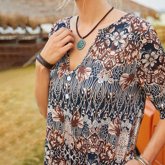 Vintage-Kleid mit Blumenmuster