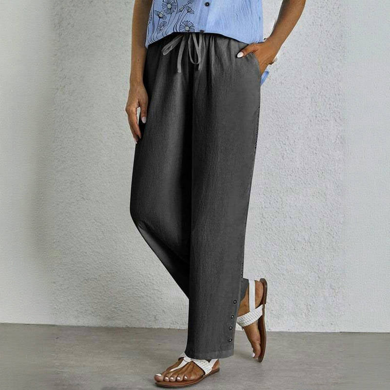 【Coton Et Lin】Bequeme Freizeithose