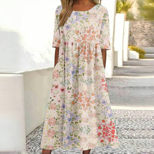 Lässiges Kleid mit Blumenmuster