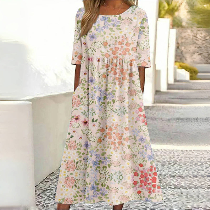 Lässiges Kleid mit Blumenmuster