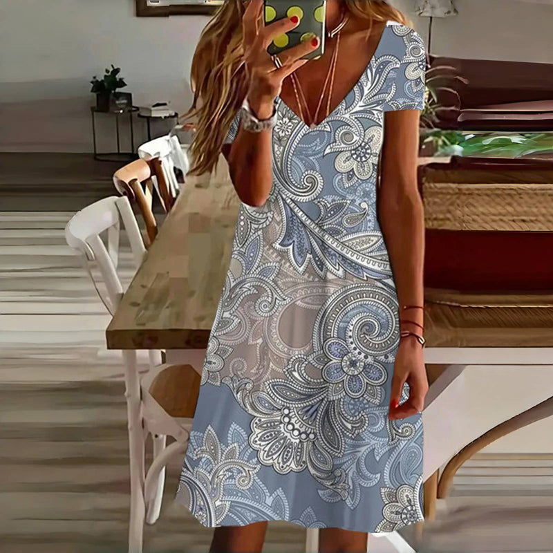 Vintage Kleid mit abstraktem Druck