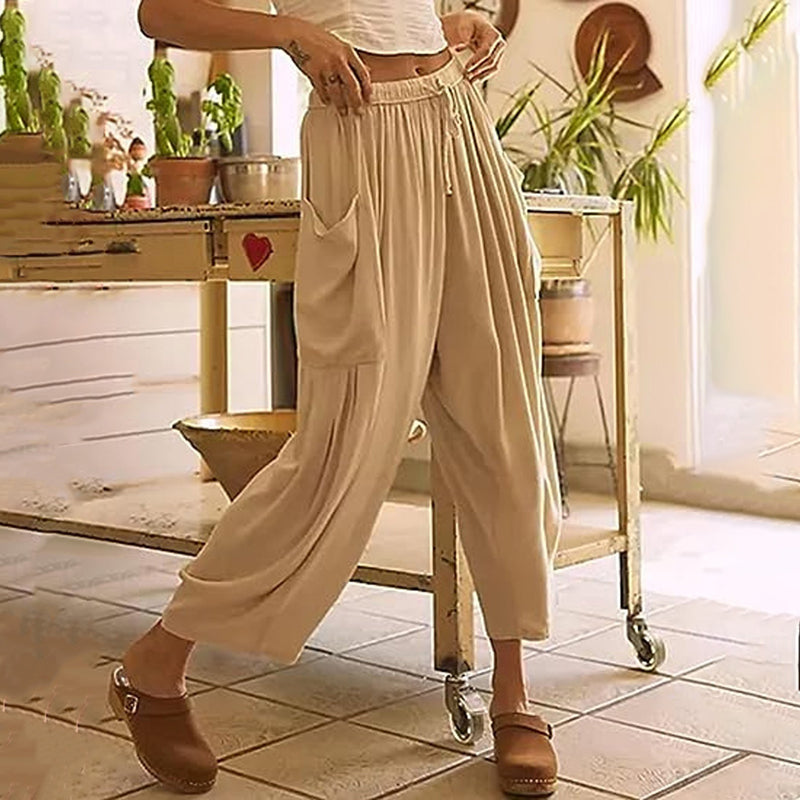 【Coton Et Lin】Bequeme Lässige Hose