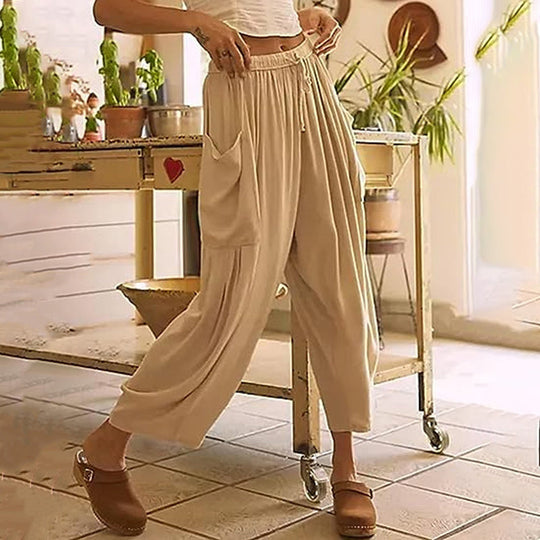 【Coton Et Lin】Bequeme Lässige Hose