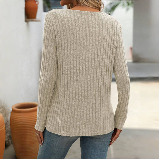 Lässige einfarbige Bluse