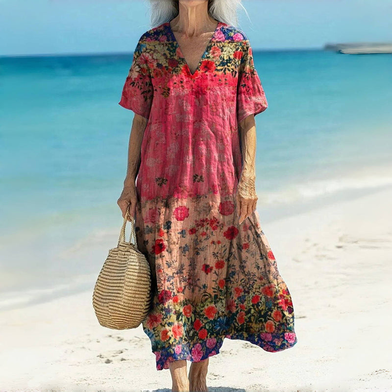 Vintage Kleid mit Blumendruck