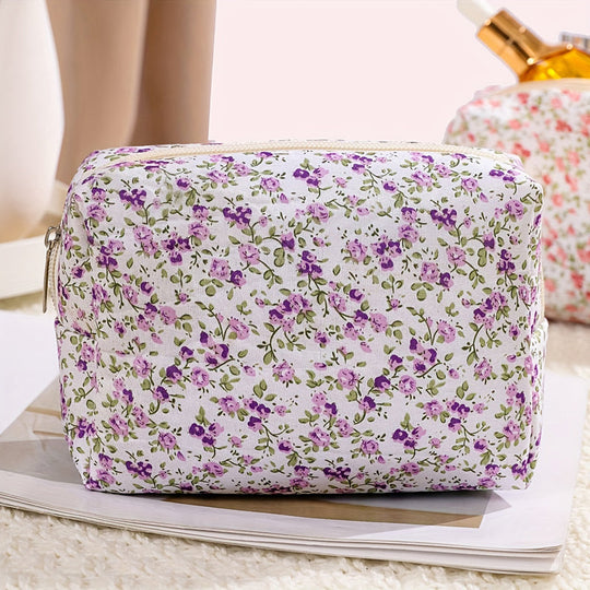 Make-up Tasche mit Blumenmuster