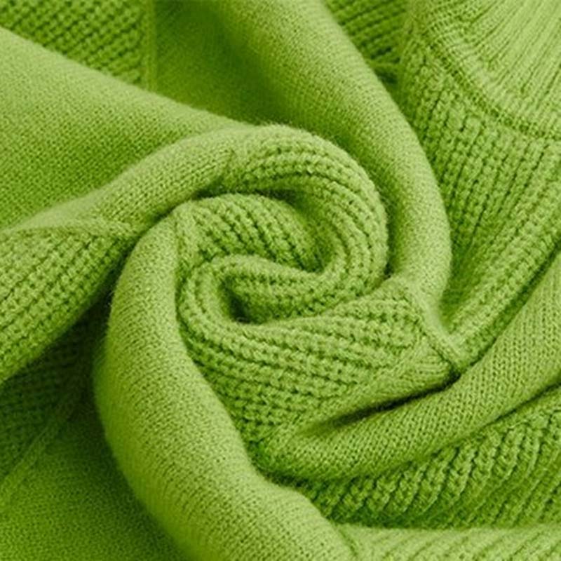 Lässiger einfarbiger Strickpullover