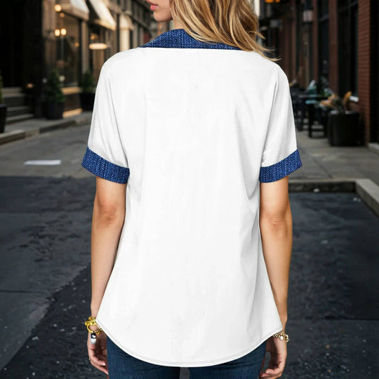 Lässig Patchwork Bluse