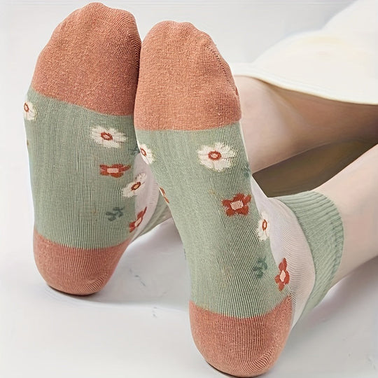 Atmungsaktive Blumenstrümpfe