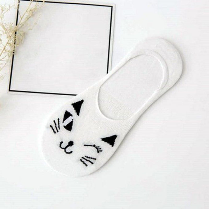 Lässige Socken mit Katzenmuster