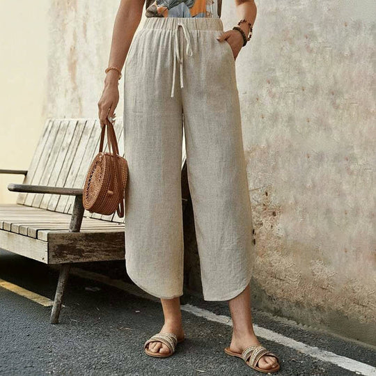 【Coton Et Lin】Bequeme Freizeithose