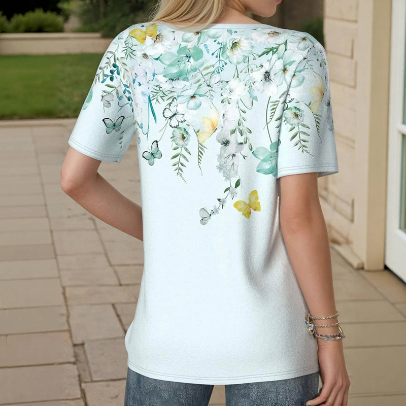 Entspannte Bluse mit Blumenmuster