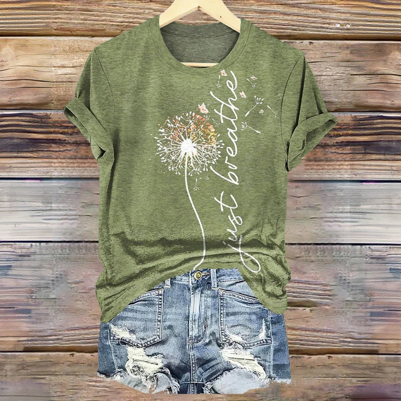 Vintage T-Shirt mit Gänseblümchen-Print