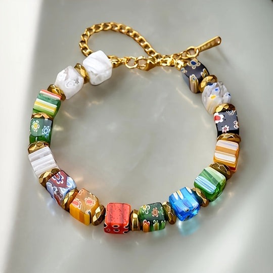 Bohème buntes Perlenarmband