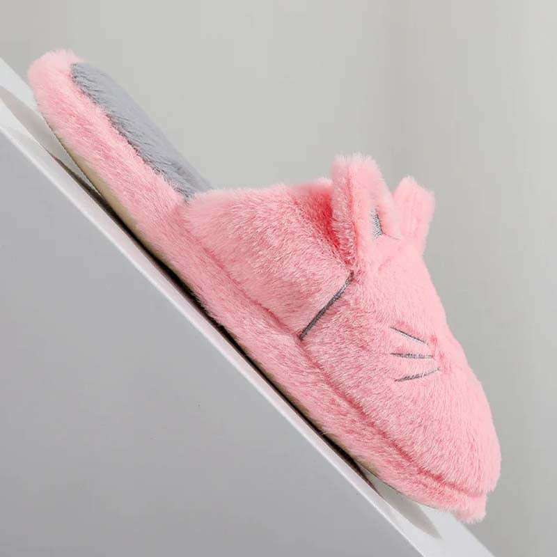 Flauschige Plüsch-Schuhen mit Cartoon-Katzen-Design