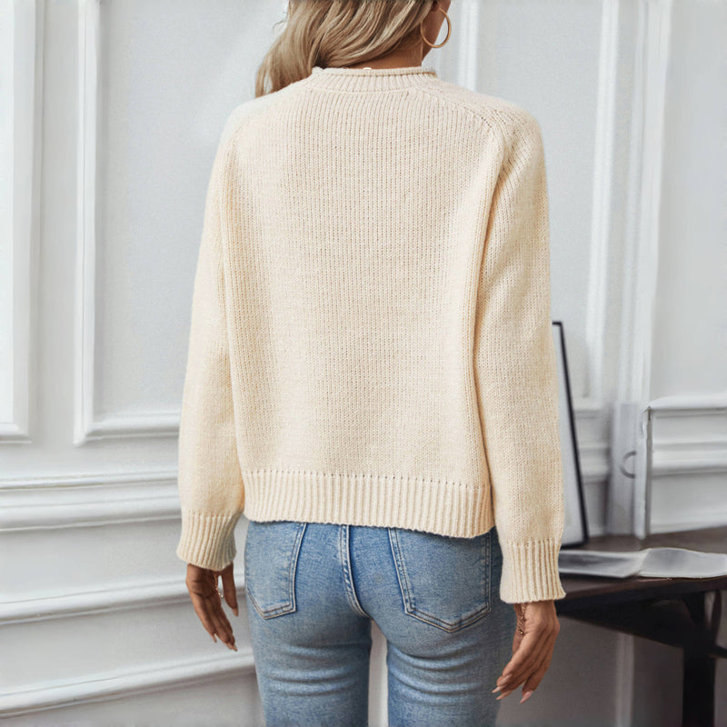 Lässiger gestrickter Christbaul-Pullover