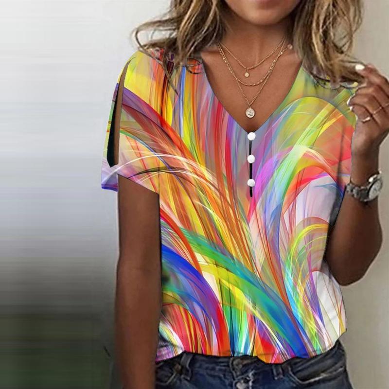 bunte Ombre-Bluse