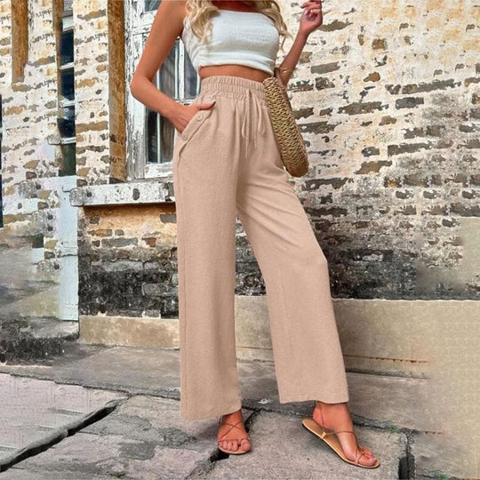 Lässige einfarbige Hose