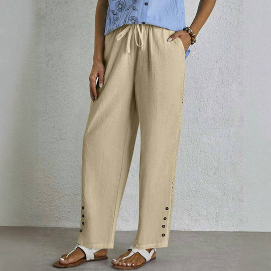 【Coton Et Lin】Bequeme Freizeithose