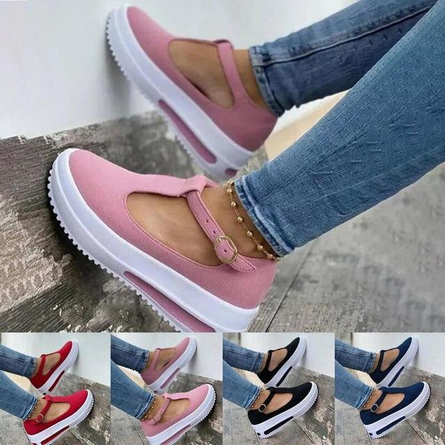 Bequeme Schuhe mit dicker Sohle