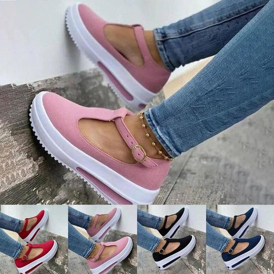 Bequeme Schuhe mit dicker Sohle