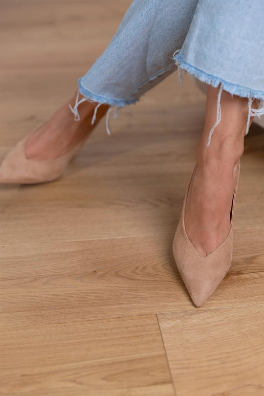 Marlena™ | Schmale Schuhe im Nude-Farbton